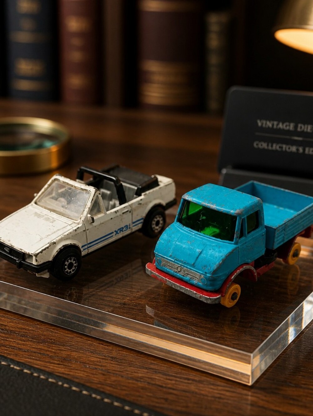 Matcbox Lensney #49 Unimog Truck And A 1985 Ford Escort Car